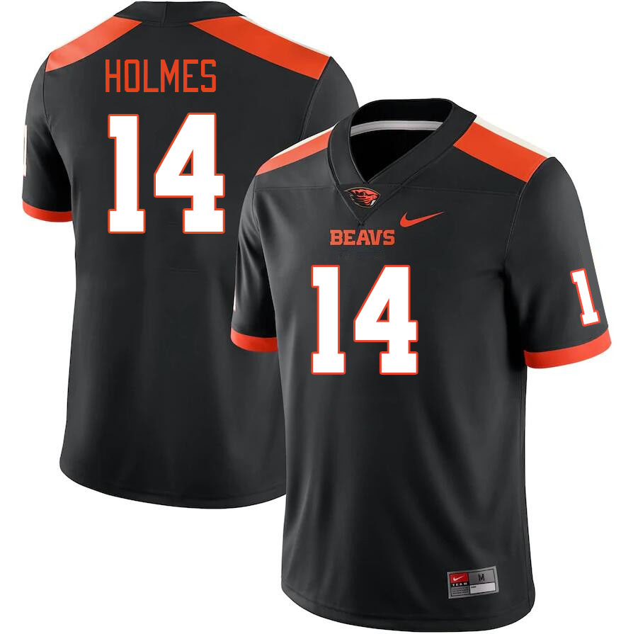 Men #14 Jailen Holmes Oregon State Beavers College Football Jerseys Stitched-Black